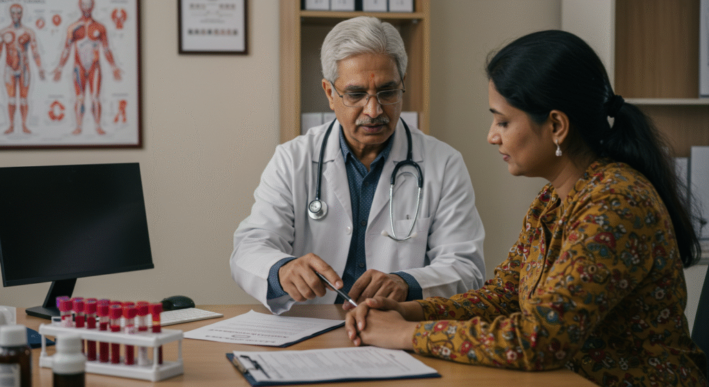 Pregnant woman resting peacefully with supportive hands on belly