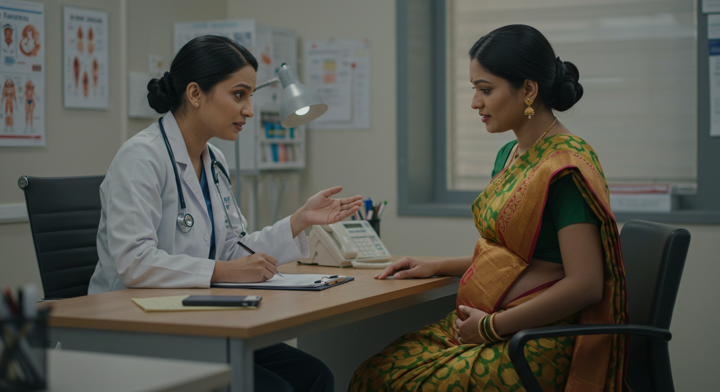 Infographic showing tips for a healthy pregnancy journey and care steps